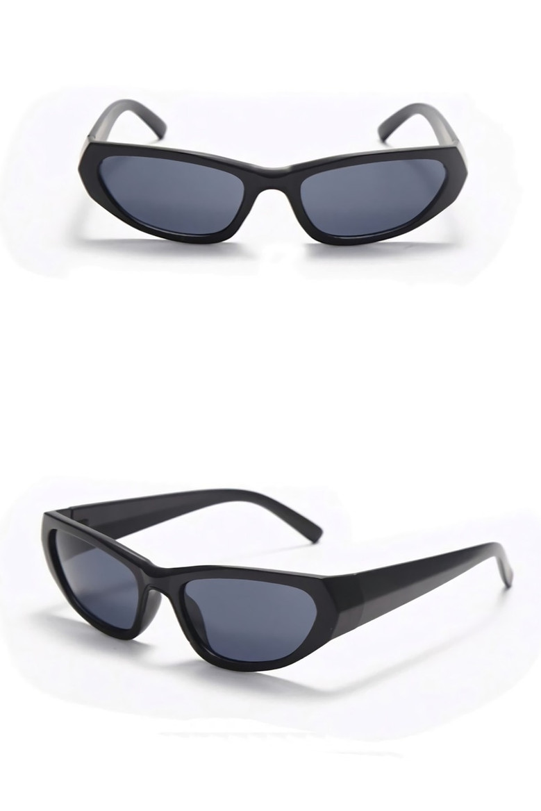 One Pc New Stylish Ten Colors Geometry Shape Plastic Small Frame Polarized Uv Protection Sunglasses