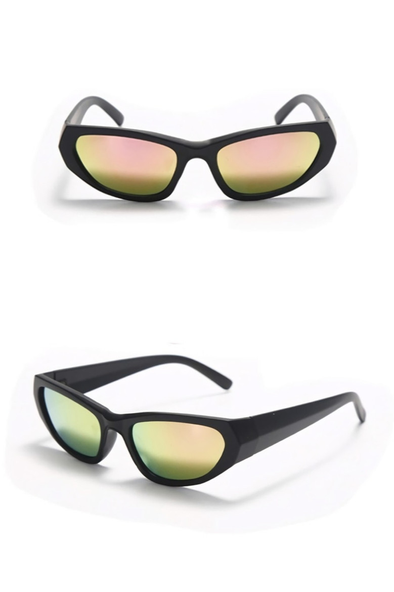 One Pc New Stylish Ten Colors Geometry Shape Plastic Small Frame Polarized Uv Protection Sunglasses