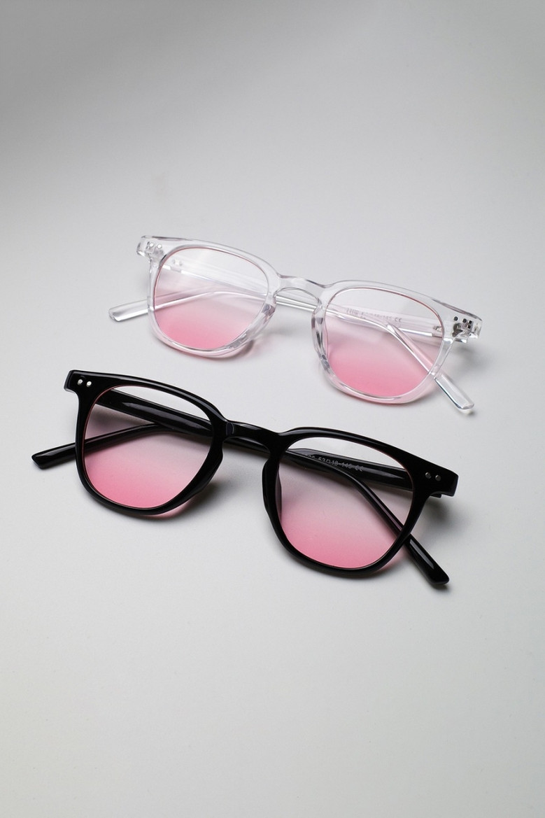 One Pc New Stylish Two Colors Round Shape Plastic Frame Gradient Color Polarized Uv Protection Sunglasses