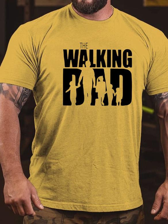 The Walking Dad Print Casual Short Sleeve T-shirt