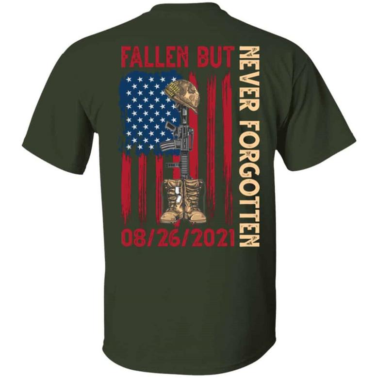 13 Heroes Fallen But Never Forgotten 8/2/6/2021 Print On Back Graphic Design Printed Casual Daily Basic Unisex T-Shirt