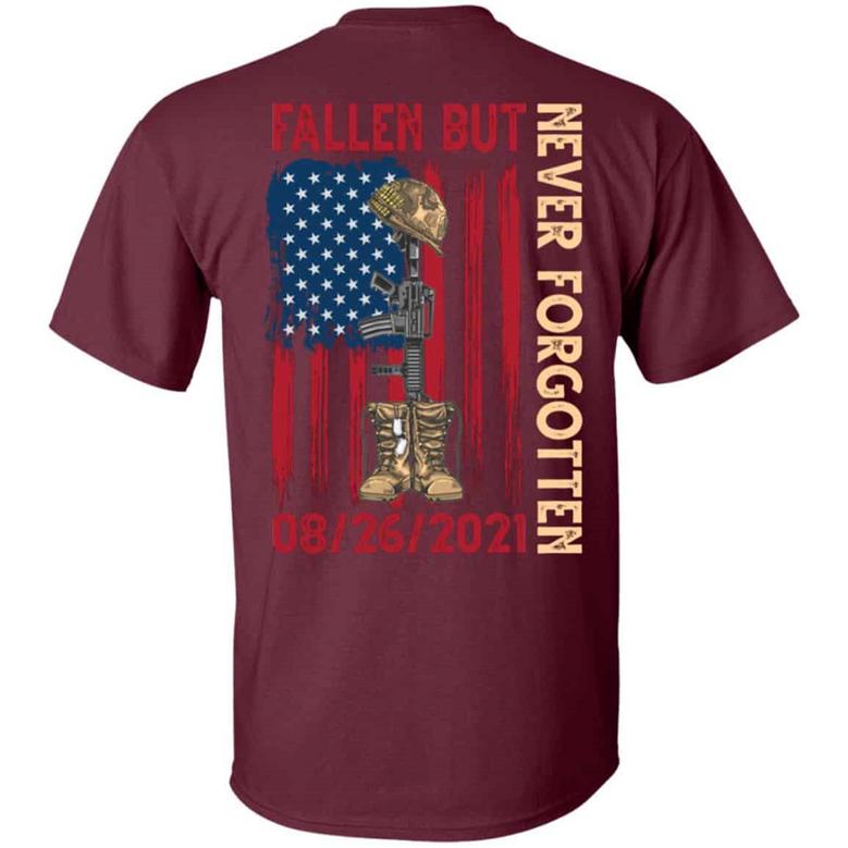 13 Heroes Fallen But Never Forgotten 8/2/6/2021 Print On Back Graphic Design Printed Casual Daily Basic Unisex T-Shirt