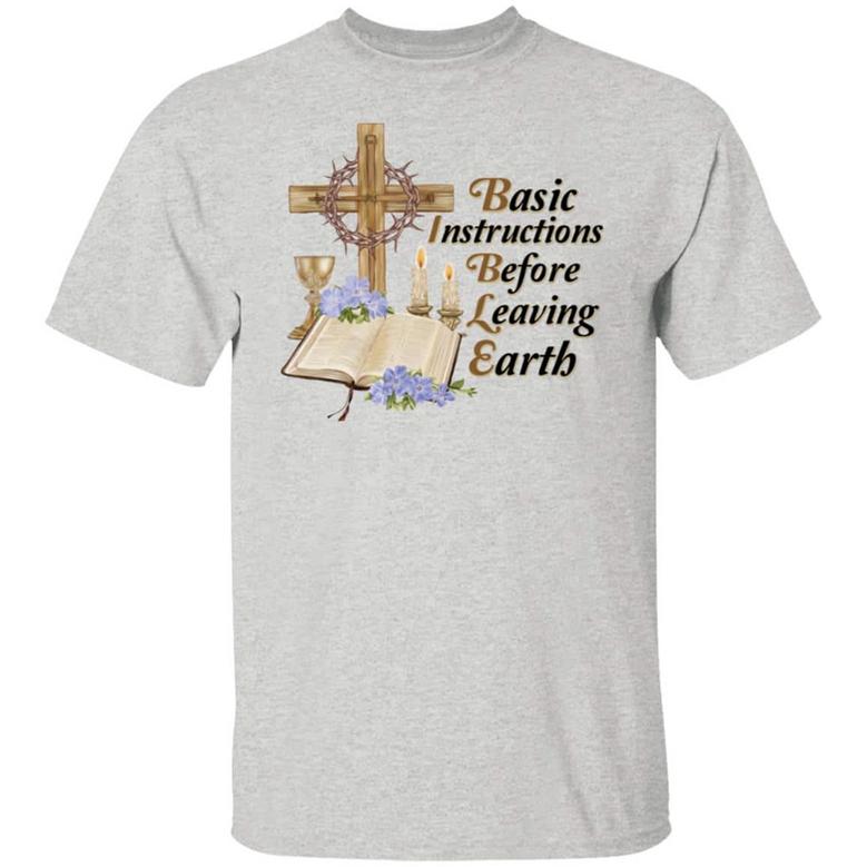 Christian Bible Basic Instructions Before Leaving Earth Graphic Design Printed Casual Daily Basic Unisex T-Shirt
