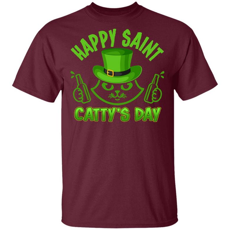 Happy Saint Catty’S Day Graphic Design Printed Casual Daily Basic Unisex T-Shirt