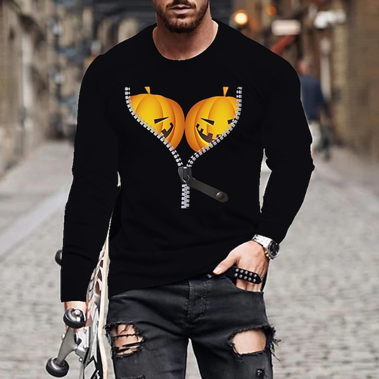Cheap Vintage Men's Long Sleeve T-Shirt 3d Print Shirts