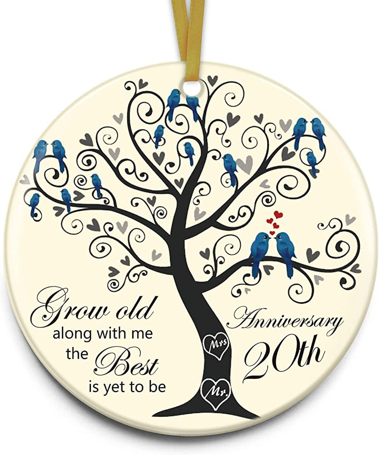 20th wedding anniversary ornament discount