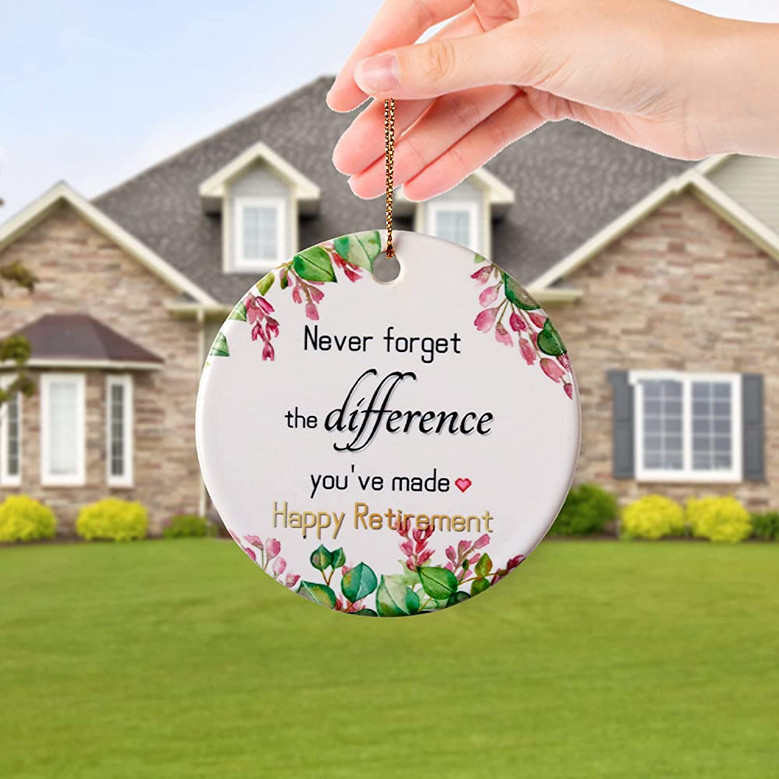 Retirement Party Ornaments 2022, Happy Retirement Gifts For Women, Men, Coworker, Boss, Nurse, Retiring Friends, Teacher, Mother, Father, 3" Ceramic