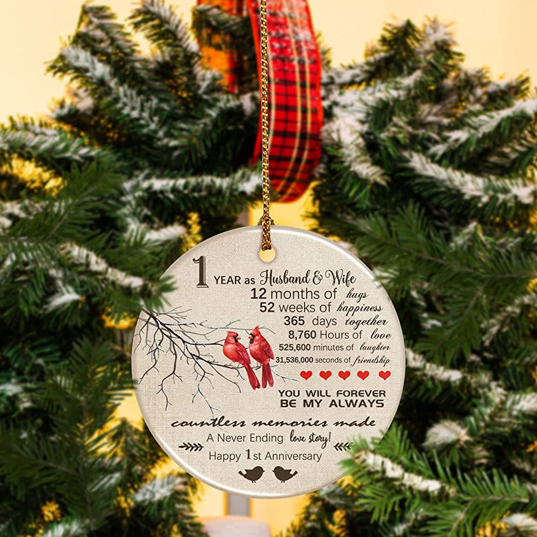 Anniversary Wedding Gifts For Couple Memorial Gifts For Her Him Wife Husband Girlfriend Boyfriend Engagement Ceramic Ornaments Memories Marriage Gifts Thankful Christmas