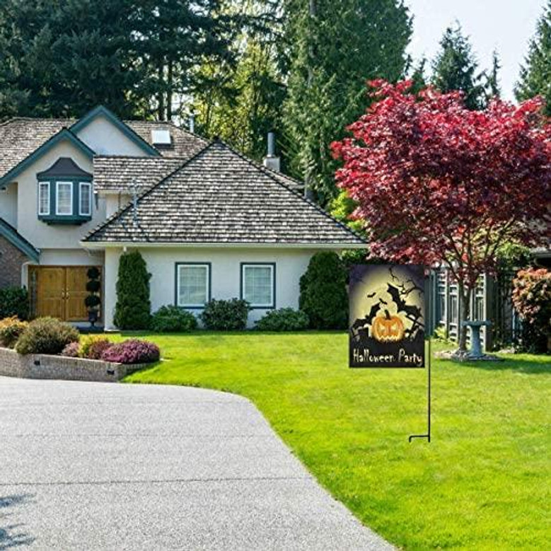 Garden Yard Flag Halloween Pumpkin Bat Burlap Welcome Large Double Sided Tree Full Moon Seasonal House For Outside Farmhouse Outdoor Holiday Home Decor Decoration