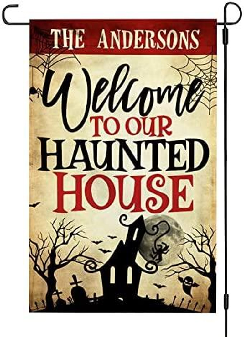 Halloween Haunted Flag Halloween House Garden Flag Halloween Flag Home Decoration Gift For Family Friend Halloween House Banner