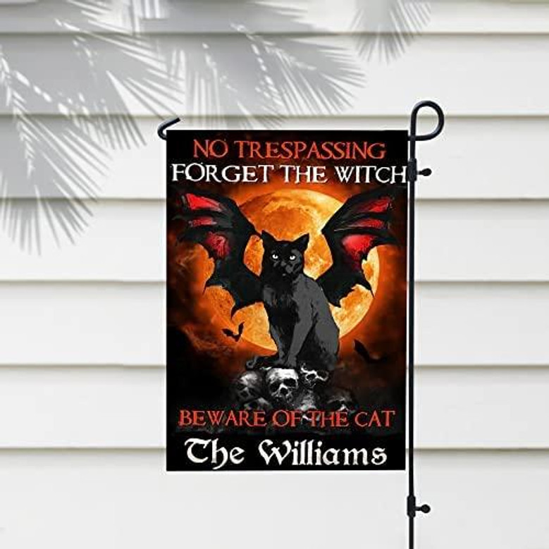Witch Black Cat Halloween Flag Halloween House Garden Flag Halloween Flag Home Decoration Gift For Family Friend Halloween House Banner