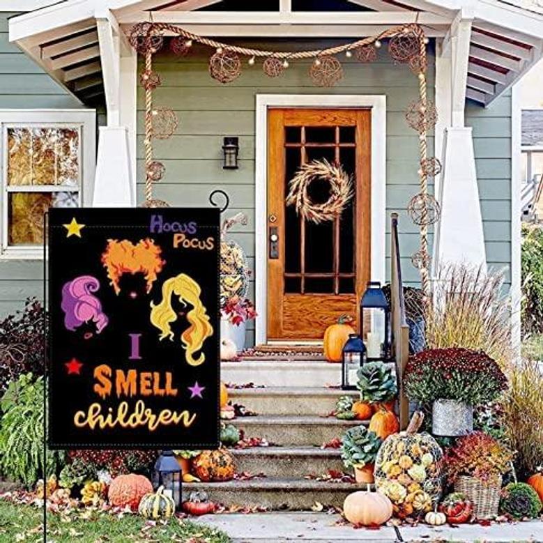 12 X 18 Inch Double Sided Halloween Garden Flag For Outdoor Yard Decorations, Fine Yard Decoration Double-sided Flag, Halloween Party Decoration Yard Sign