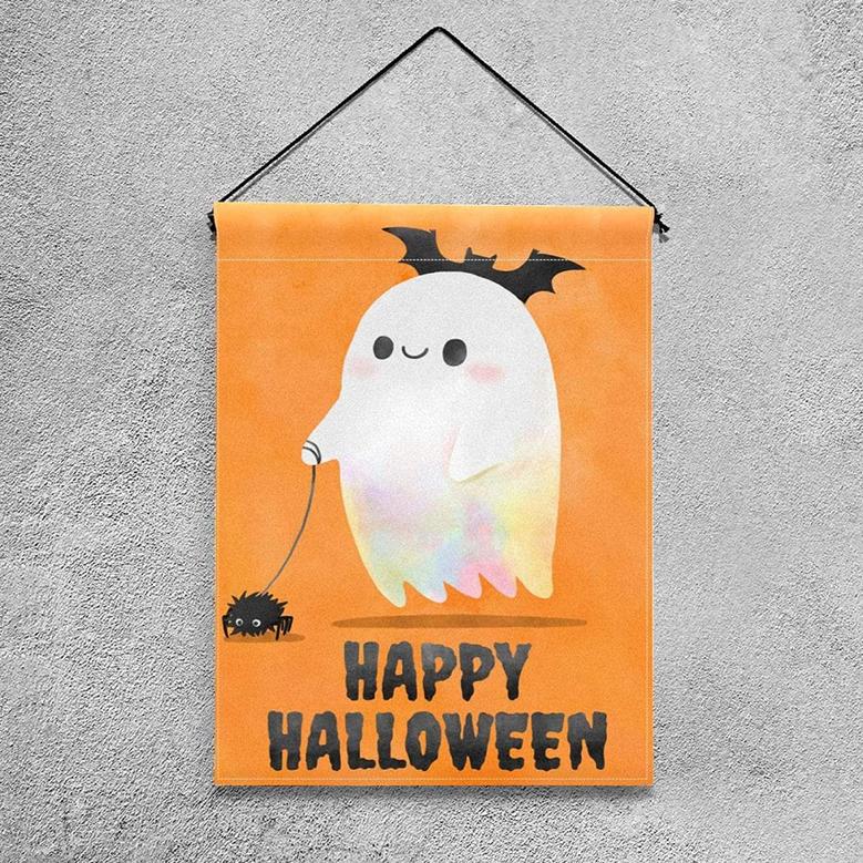 Garden Flags Halloween Holiday Ghosts Double Sided Flags Decoration For House Outdoor ,12x18 Inch Happy Halloween Home Garden Decoration