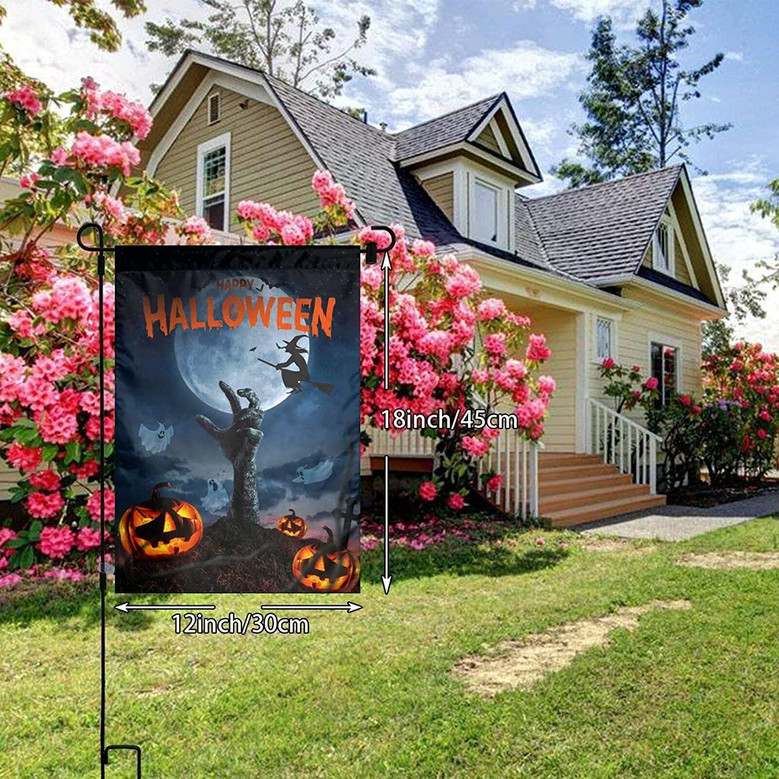 Halloween Garden Flag Outdoor Decor Double Side 12x18inch
