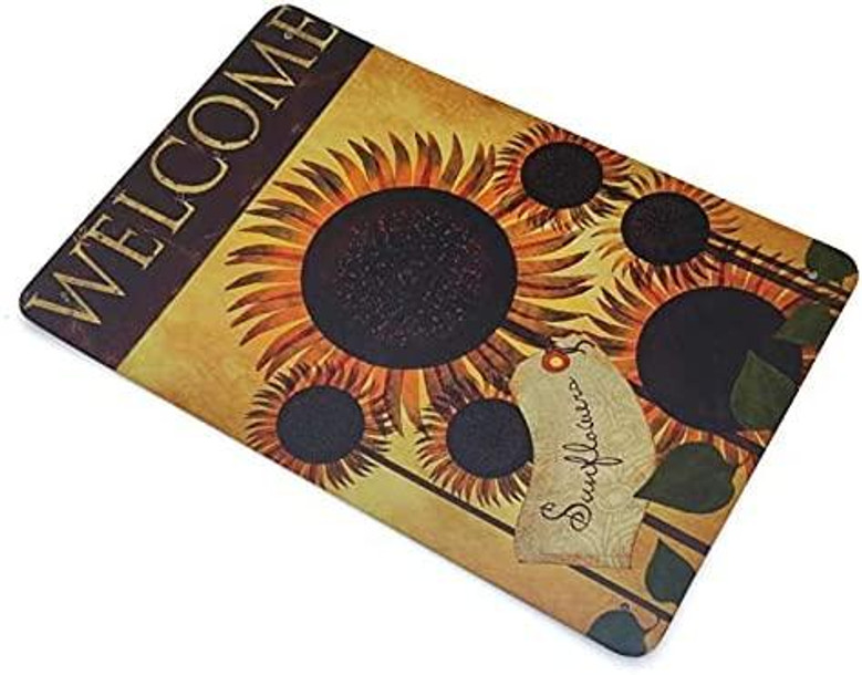 Metal Tin Sign Welcome Sunflower Vintage Tin Poster Metal Sign Wall Decoration Country Kitchen Home Garage Decor