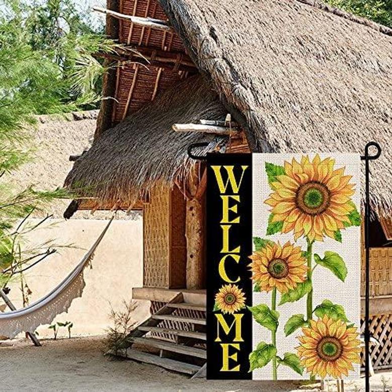 Summer Garden Flag 12x18 Inch Double Sided Sunflower For Outside Yard