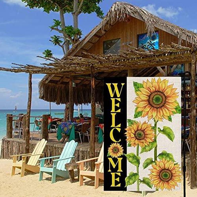 Summer Garden Flag 12x18 Inch Double Sided Sunflower For Outside Yard