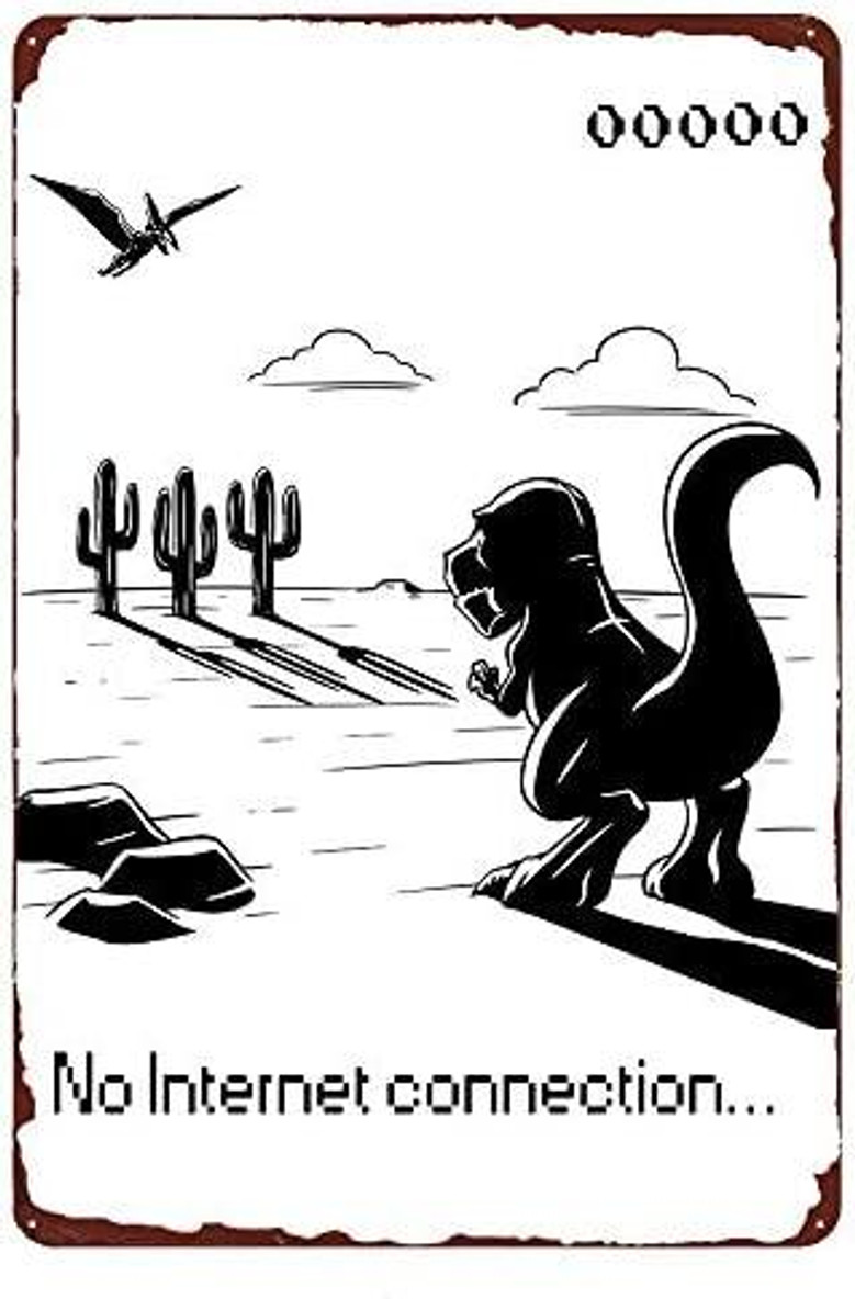 No Internet Connection Metal Sign, Video Game Vintage Poster, Gamer Wall Stickers, Gamer Room Decor Funny Gift For Kid Men