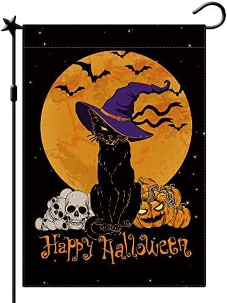 Halloween I Smell Children Garden Flag Halloween Flags Halloween Cat Garden Flag Halloween Yard Flag Double Sided Holiday Halloween Rustic Farmhouse Home Outdoor Yard Decor