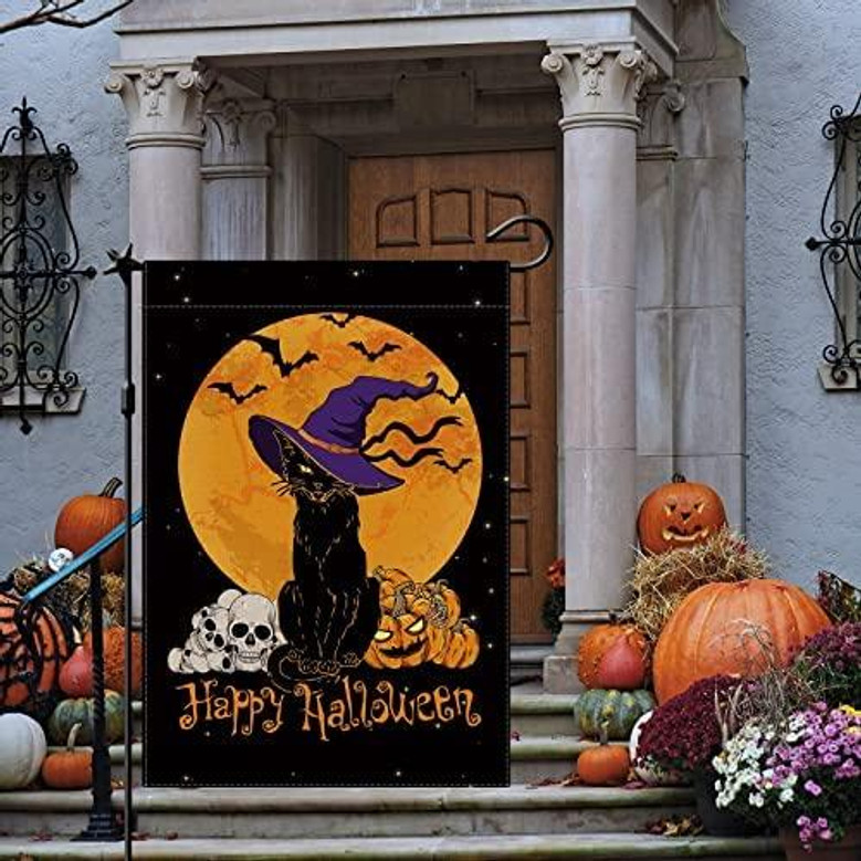 Halloween I Smell Children Garden Flag Halloween Flags Halloween Cat Garden Flag Halloween Yard Flag Double Sided Holiday Halloween Rustic Farmhouse Home Outdoor Yard Decor
