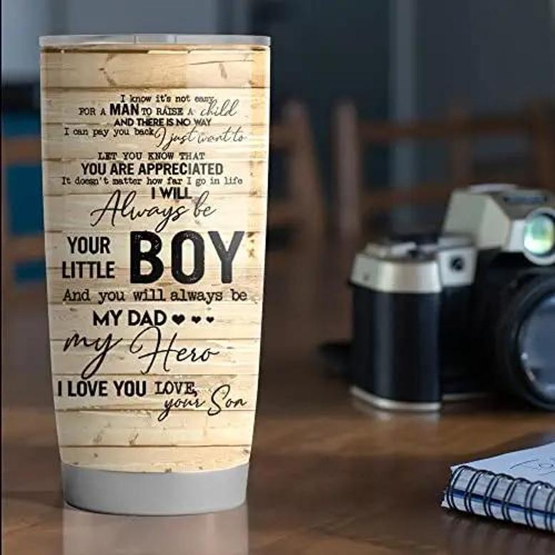 To My Dad Tumbler, Motorcycle Dad Tumbler, I Know It's Not Easy To Raise A Child Tumbler, Father And Son, Customize Tumbler, Father Tumbler, Father Day Gift, Motorcycle Dad Gift