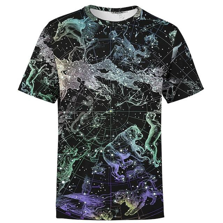 Men's Unisex T Shirt Tee 3d Print Graphic Prints Animal Crew Neck Street Daily Print Short Sleeve Tops Casual Comfortable Big And Tall Sports Green / Summer