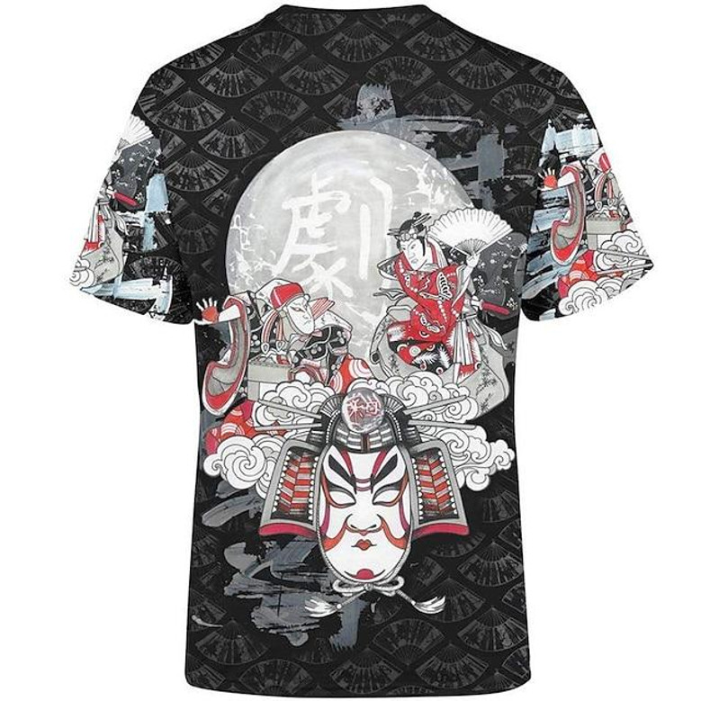 Men's Unisex T Shirt Tee Anime Graphic Prints Crew Neck Black Short Sleeve 3d Print Outdoor Street Print Tops Sports Casual Classic Comfortable / Summer