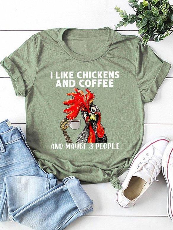 I Like Chickens And Coffee Graphic Tee