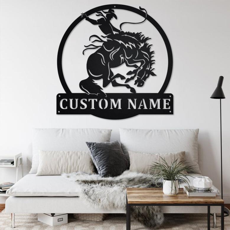 Custom Rodeo Metal Wall Art, Personalized Rodeo Name Sign Decoration For Room, Rodeo Metal Home Decor, Custom Rodeo, Rodeo Lover Gift