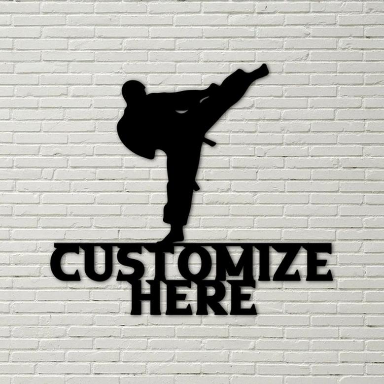 Customizable Karate Sign, Metal Karate Decoration, Metal Karate Decor, karate sign, metal karate sign, karate decor, karate decoration