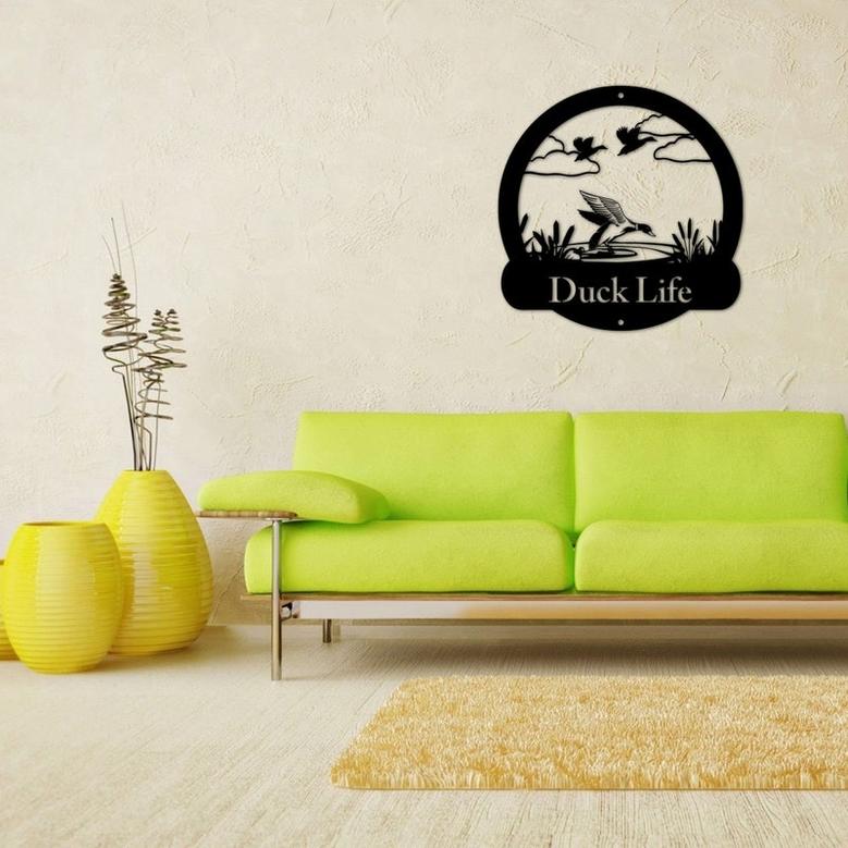Duck Sign, Duck Hunting Decor, Duck Hunter Gift, Duck Gift For Him, Duck Name Metal Sign, Fathers Day Gift