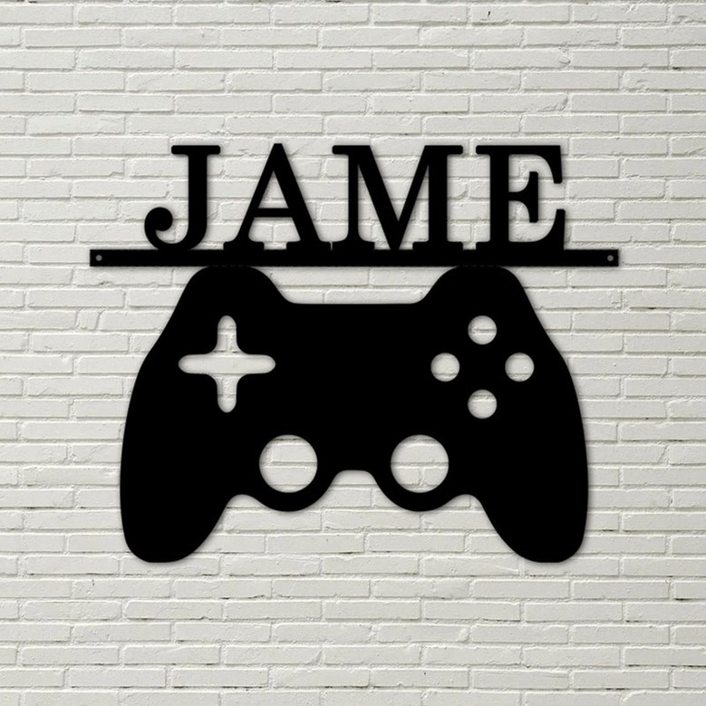 Gamer Name Sign, Nursery Decor, Personalized Metal Sign, Personalized Name Sign, Metal Name Sign, Kids Name Sign