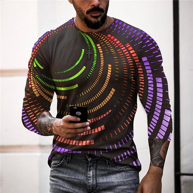 Men's 3D Printed Graphic T-Shirt – Cotton Short Sleeve Tee With Fashion Print (Sizes S-6XL)