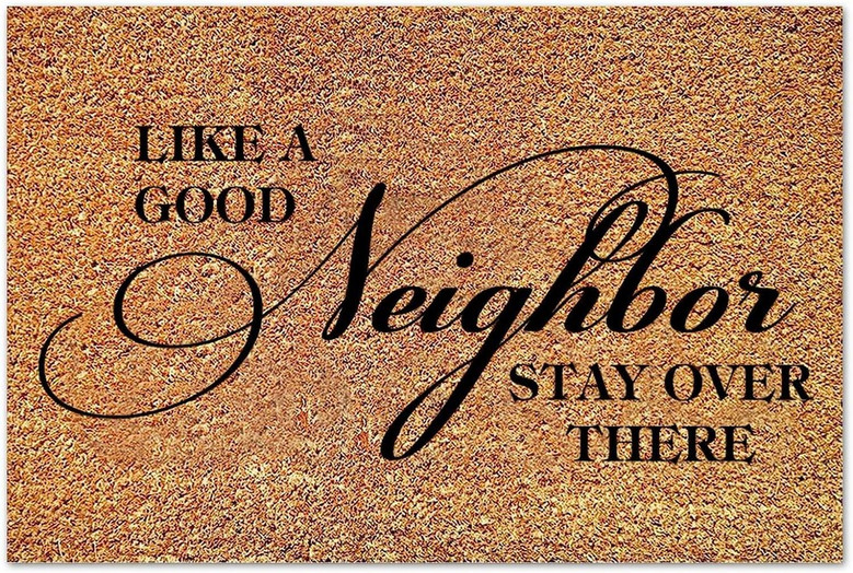 Like A Good Neighbor Stay Over There Coir Doormats Doormats, Housewarming Gift Quotes Funny Door Mats Perfect Engagement Wedding Gift For Him Or Her