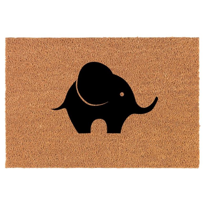 Baby Elephant Coir Doormat Door Mat Housewarming Gift Newlywed Gift Wedding Gift New Home