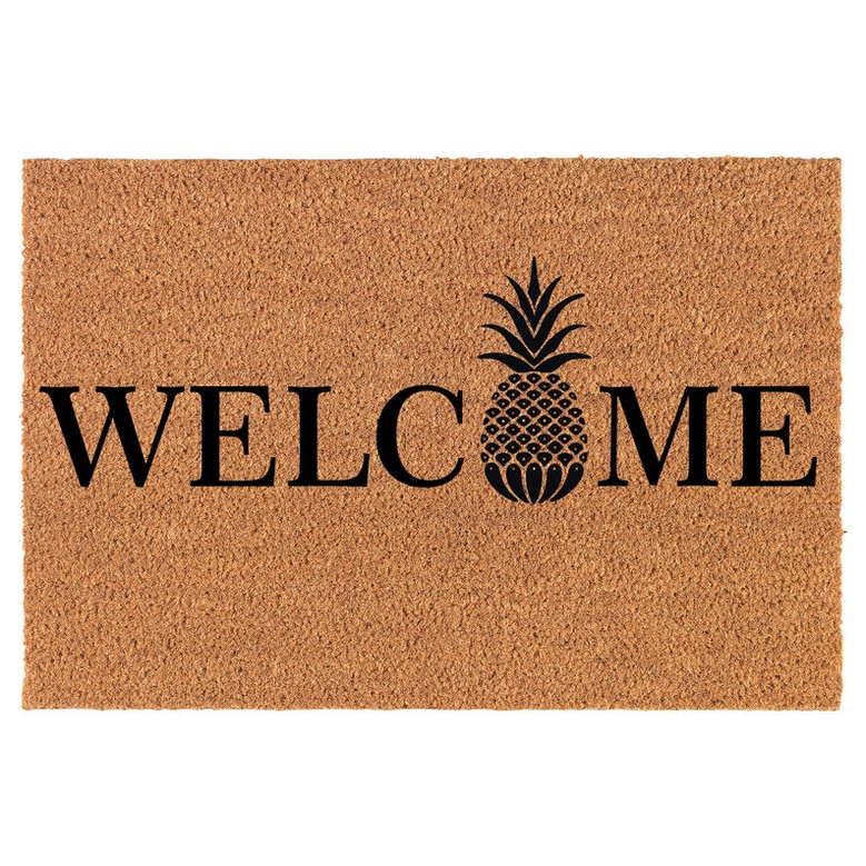 Welcome Pineapple Coir Doormat Door Mat Entry Mat Housewarming Gift Newlywed Gift Wedding Gift New Home