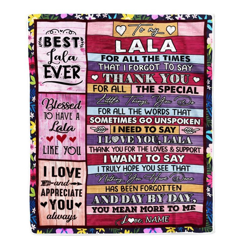 Personalized Granddaughter/Grandson Fleece Throw Blanket/Quilt/Pillow Cover - Gift Idea For Christmas From Grandma - Just Hold It Really Tight main image 0