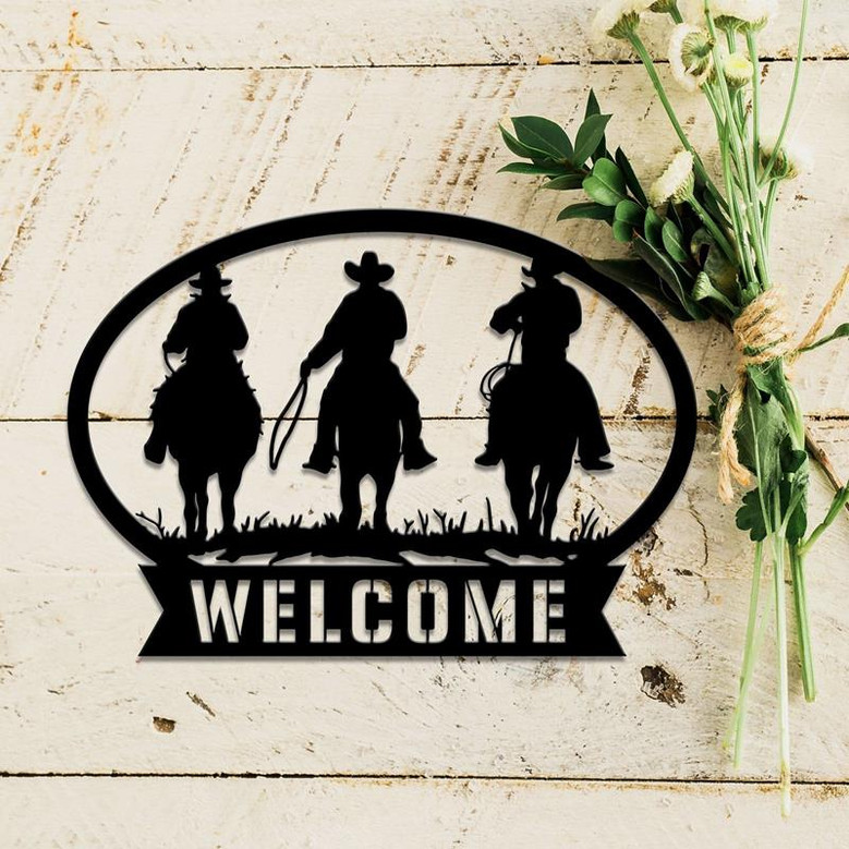 Custom Metal Farm Sign Cowboy Sign Metal Farm Sign Metal Wall Art Farmhouse Decor Family Name Sign Housewarming Metal Sign For Farmer
