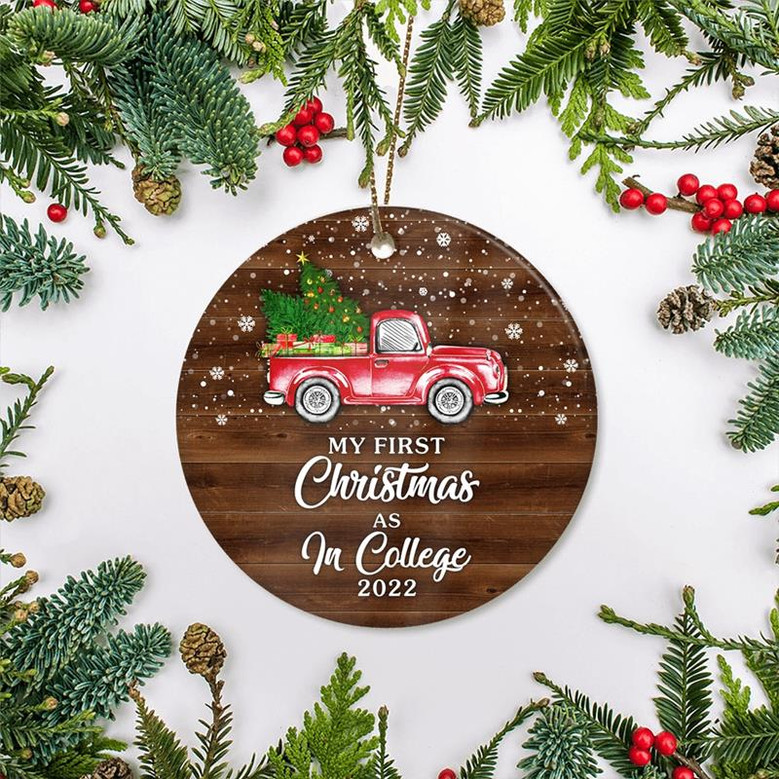 My First Christmas As In College Ornament 2022 New In College Decoration Christmas Tree Ornament