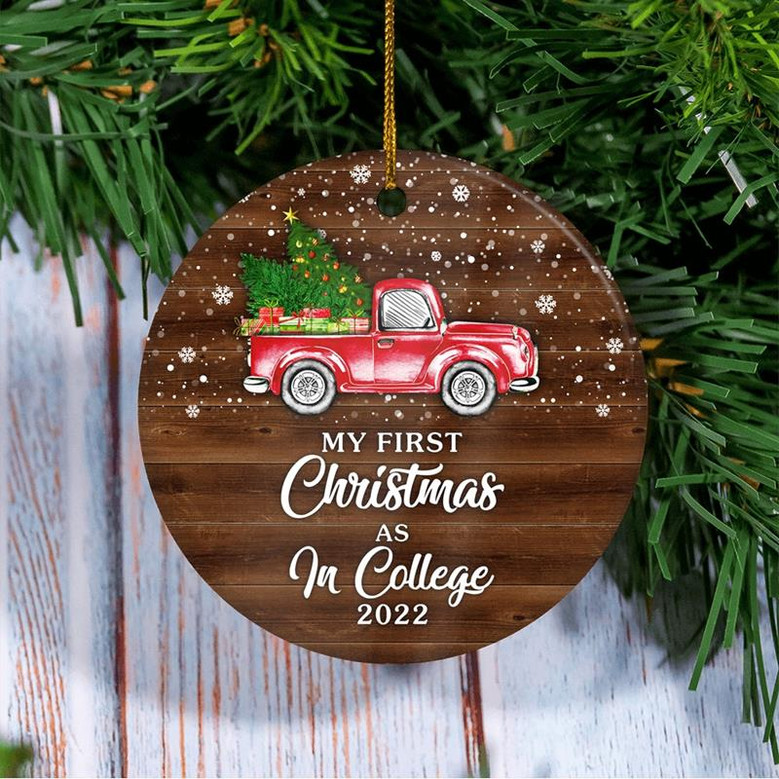 My First Christmas As In College Ornament 2022 New In College Decoration Christmas Tree Ornament