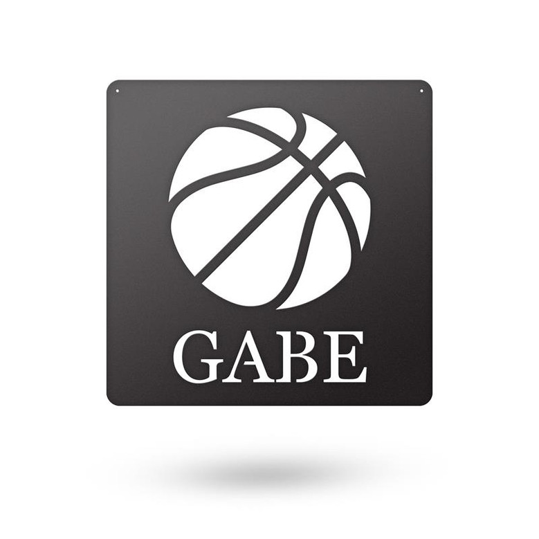 Personalized Basketball Metal Sign, Home Decor For Living Room, Bedroom, Gift For Basketball Player