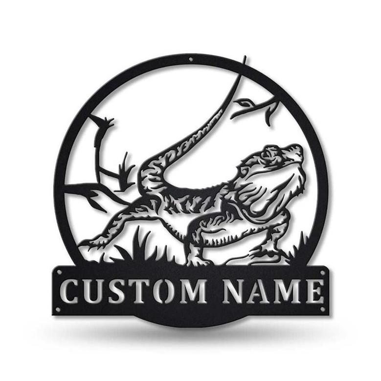 Personalized Bearded Dragon Metal Sign Art | Custom Bearded Dragon Metal Sign | Bearded Dragon Gifts Funny | Hobbie Gift | Animal Custom