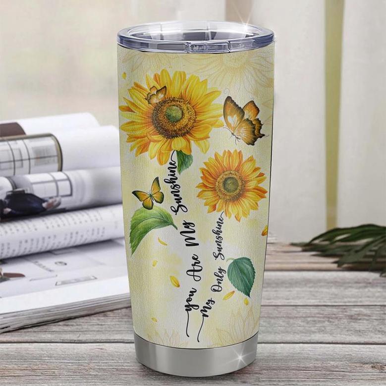 Personalized To My Bonus Daughter From Stepmother Stainless Steel Tumbler Cup Never Forget I Love You Sunflower Stepdaughter Birthday Graduation Christmas Travel Mug