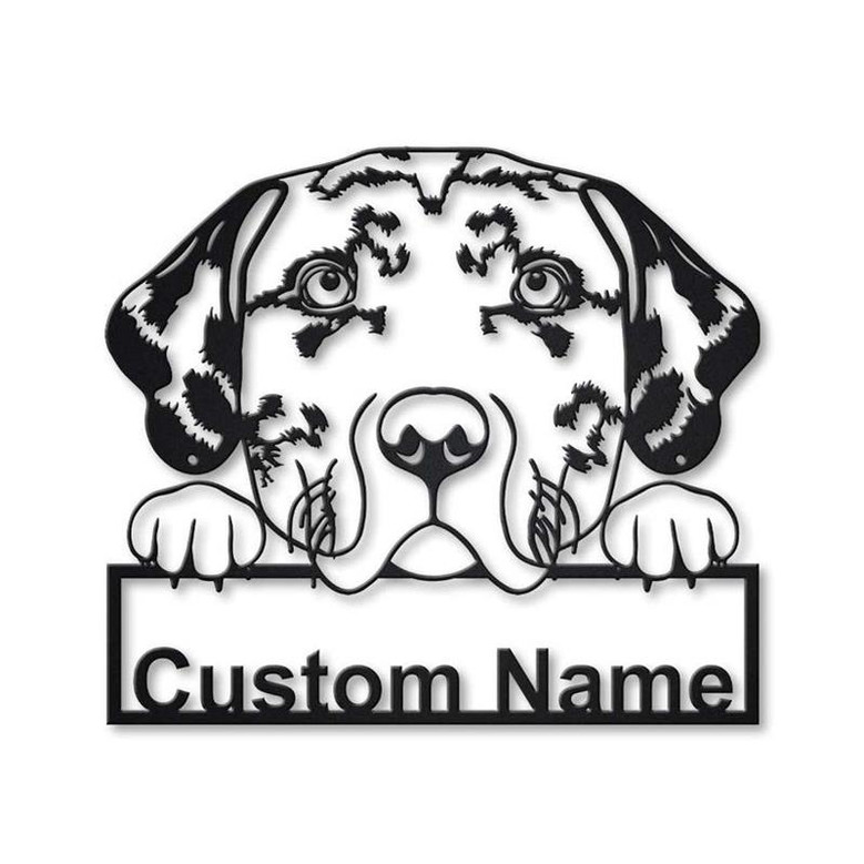 Personalized Catahoula Leopard Dog Metal Sign Art | Custom Catahoula Leopard Dog Metal Sign | Dog Gift | Birthday Gift | Animal Funny