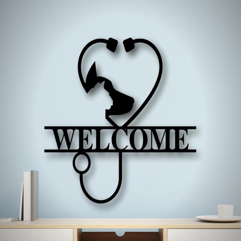 Personalized Metal Animal Clinic Sign, Metal Animal Care Sign, Custom Metal Vet Sign, Personalized Clinic Sign, Custom Vet House Decor