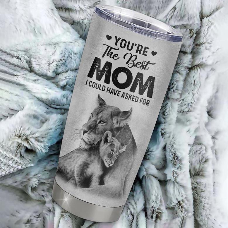 Personalized To My Mom From Daughter Litte Girl Stainless Steel Tumbler Cup Love You Always And Forever Lion Mom Mothers Day Birthday Christmas Travel Mug