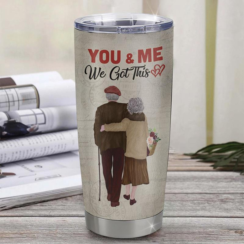 Personalized To My Wife From Husband Stainless Steel Tumbler Cup You And Me We Got This Grandparents Wife Birthday Anniversary Valentines Day Christmas Travel Mug