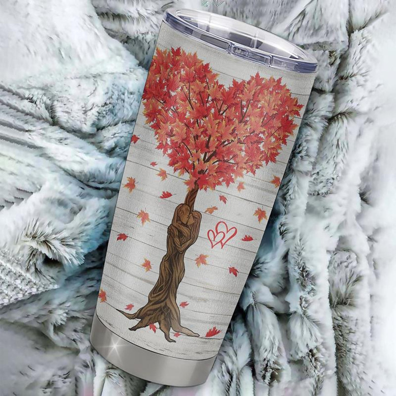 Personalized To My Wife From Husband Stainless Steel Tumbler Cup Tree Never Forget I Love You For Her Girlfriend Boyfriend Birthday Valentines Day Christmas Travel Mug