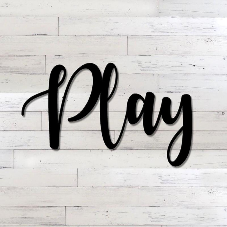 Play Script Word Sign Rustic Metal Hope Sign Housewarming Gift Farmhouse Decor Custom Holiday Decor Word Art