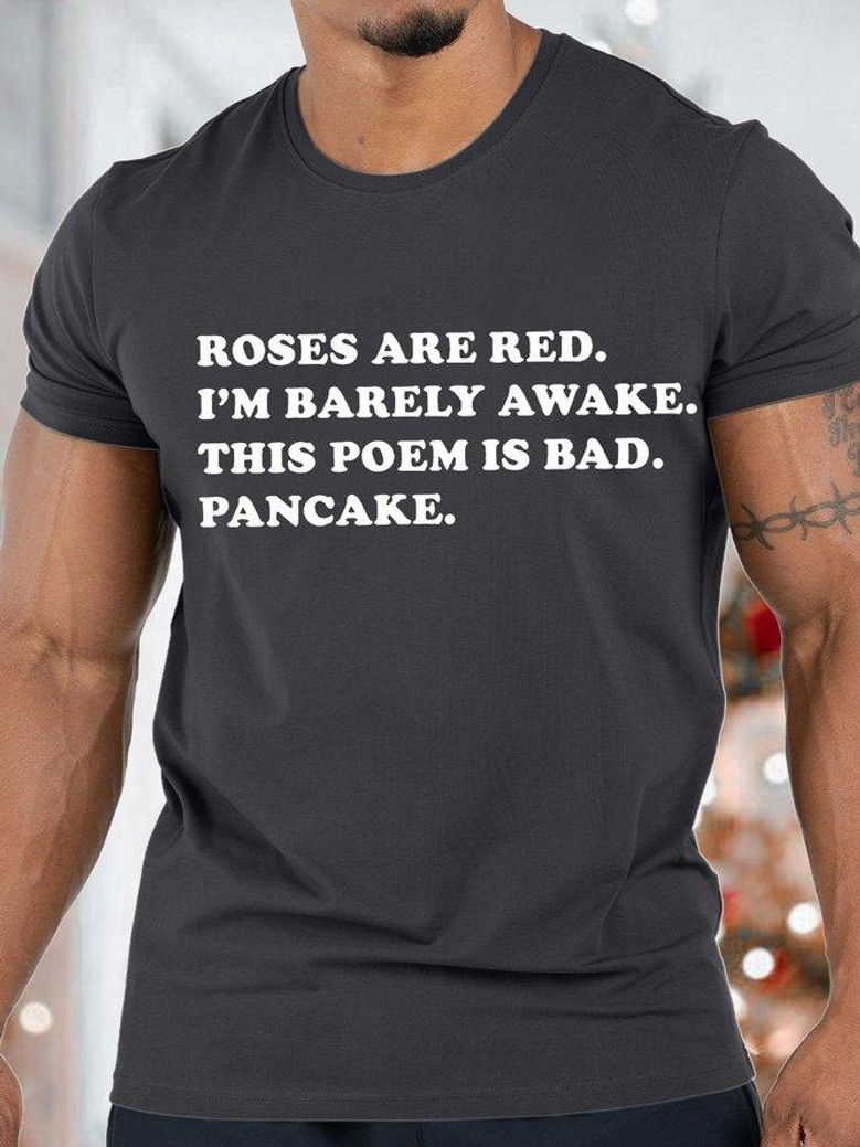 Roses Are Red Pancake Bad Poem Valentine's Graphic T-Shirt Roses Are Red Pancake Bad Poem Valentine's Graphic T-Shirt